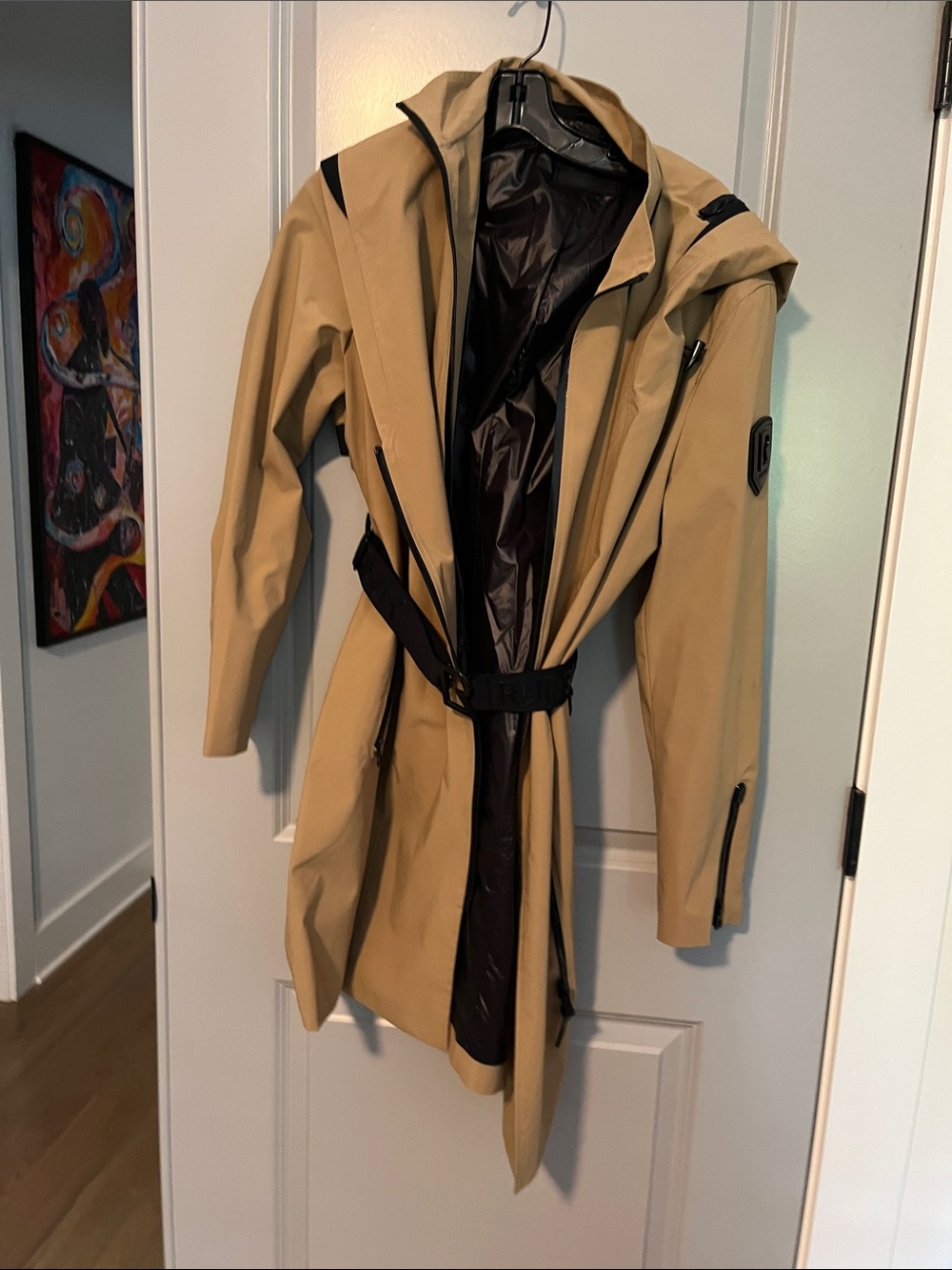 Rudsak women’s Tan Waterproof Hooded Trench Coat